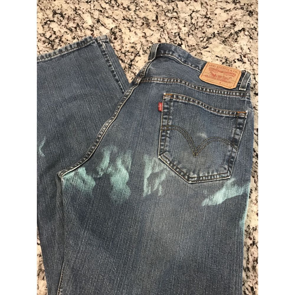 Levi's 505 Regular Fit 35x31 Straight Leg Medium Washโ Blue Jeans Denim